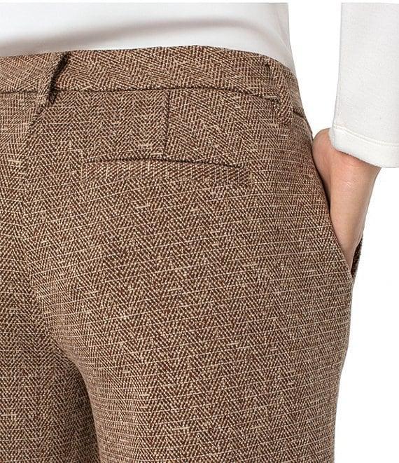Liverpool Los Angeles Kelsey Herringbone Stretch Mid-Rise Wide Leg Trousers Product Image