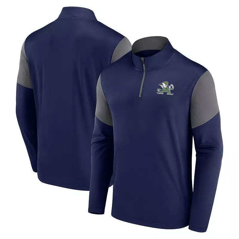 Men's Fanatics Navy New England Patriots Defender Long Sleeve Quarter-Zip Jacket, Size: 5XL, Blue Product Image