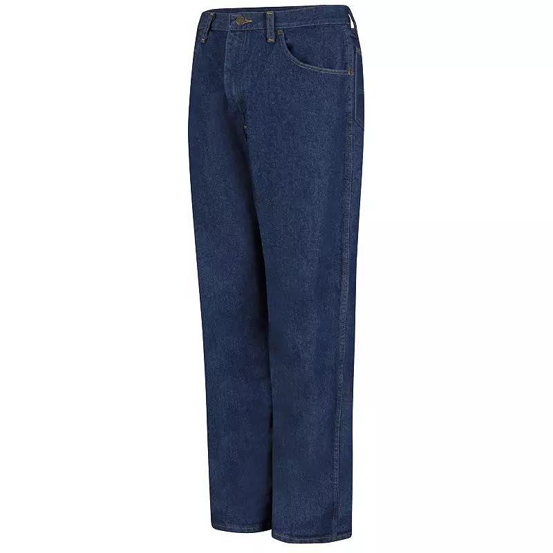 Men's Red Kap Relaxed-Fit 5-Pocket Jeans, Size: 40 X 32, Dark Blue Product Image