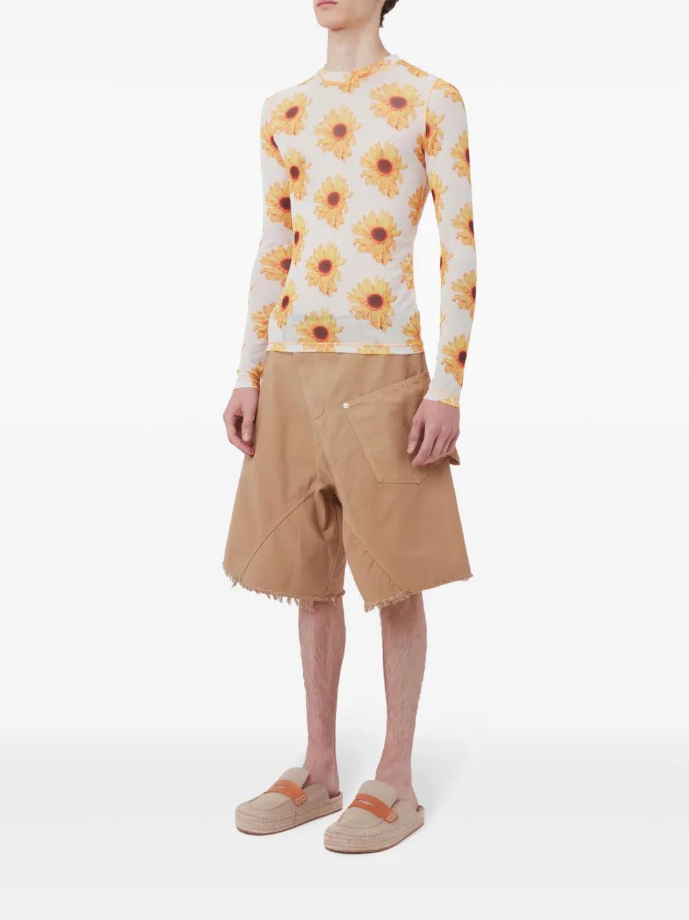 JW ANDERSON Floral-print Sheer Top In White Product Image