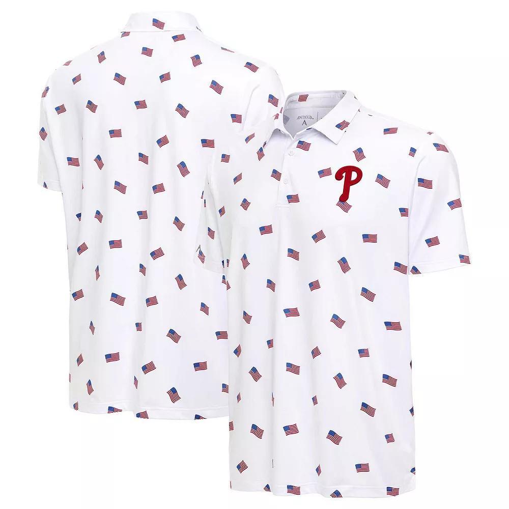 Men's Antigua White Seattle Mariners  Americana Polo, Size: Small Product Image