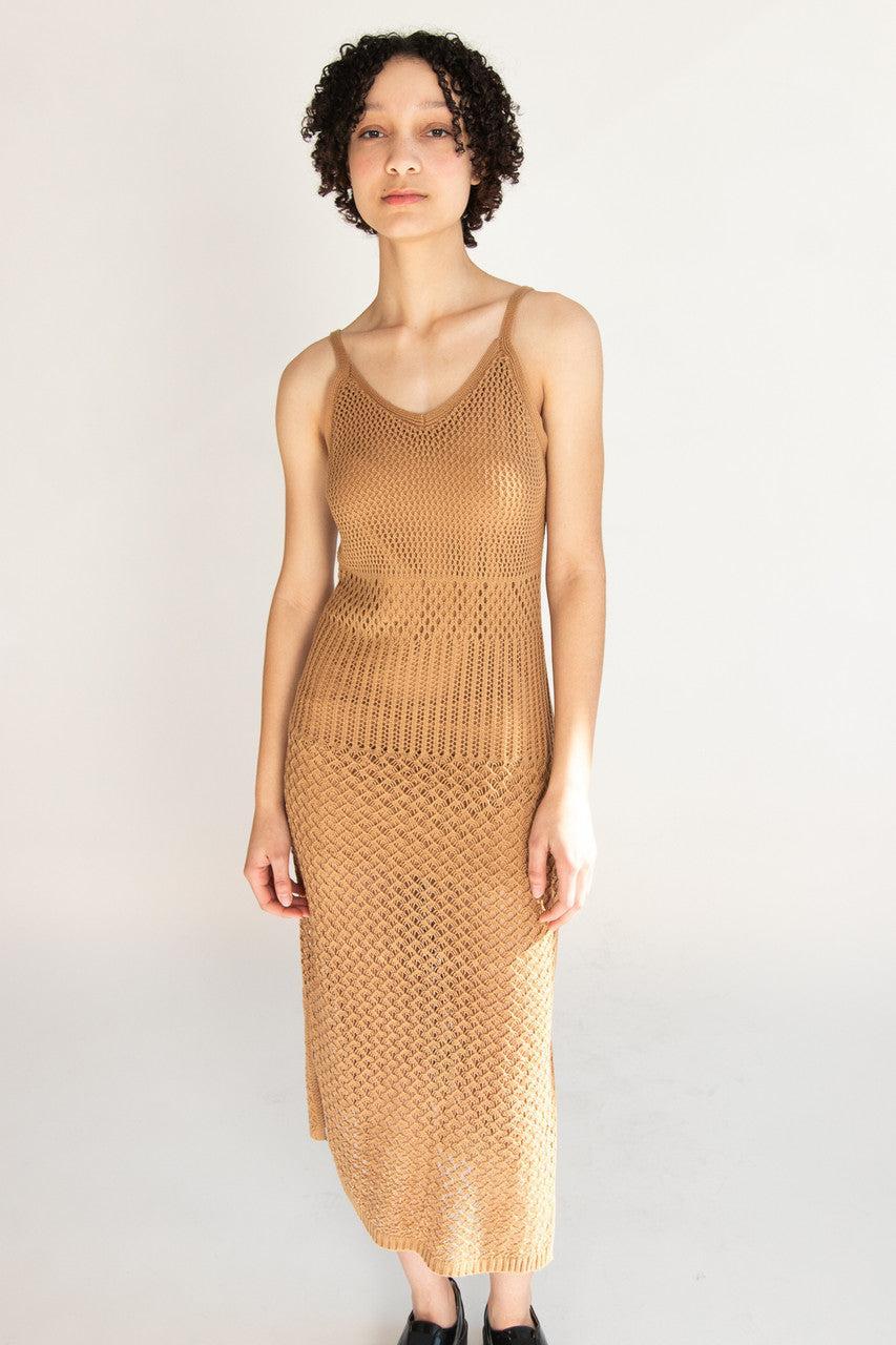 Lined Crochet Maxi Dress Product Image