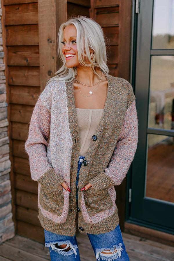 Cabin Comfort Color Block Cardigan Product Image