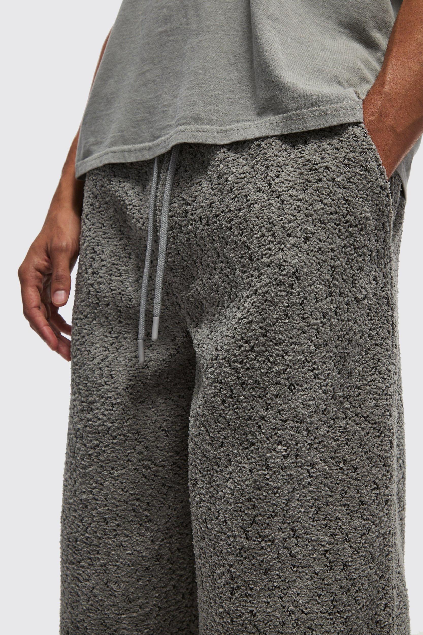 Elasticated Waist Straight Leg Heavyweight Textured Cargo Pants | boohooMAN USA Product Image
