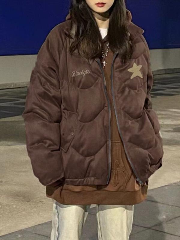 Vintage Suede Print Zip Up Jacket Product Image