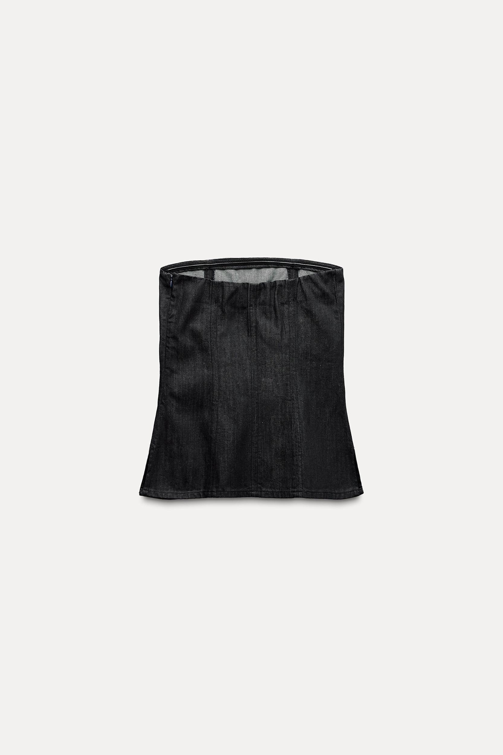 DENIM BANDEAU TOP ZW COLLECTION Product Image