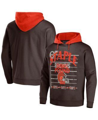 Men's NFL x Staple Brown Cleveland Browns Throwback Vintage Wash Pullover Hoodie, Size: 2XL Product Image