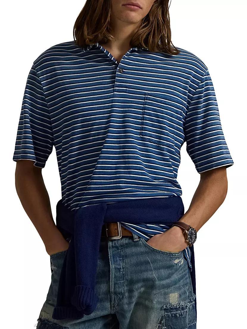 Classic-Fit Striped Jersey Polo Shirt Product Image