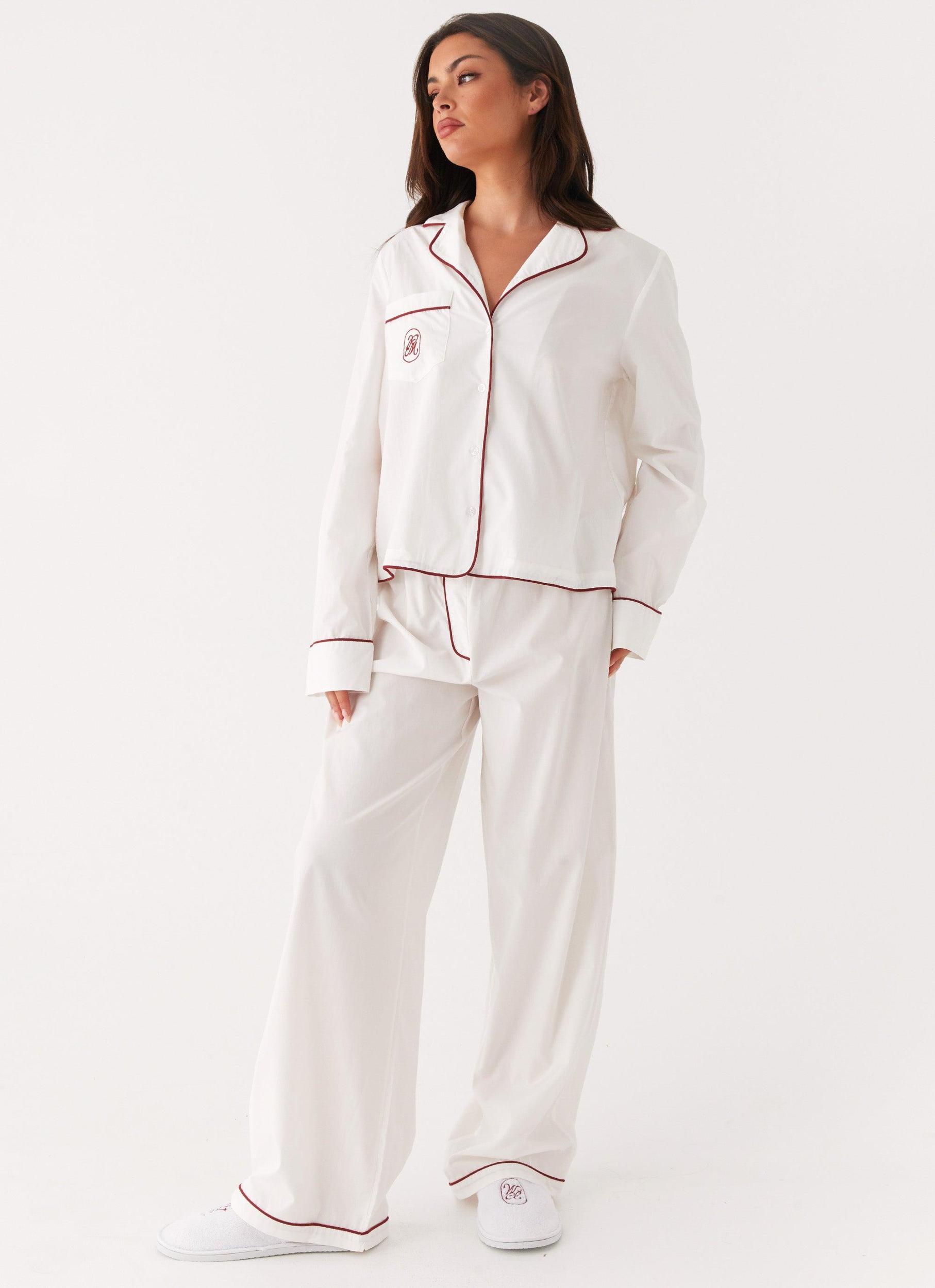 Harry Pyjama Pants - White Product Image