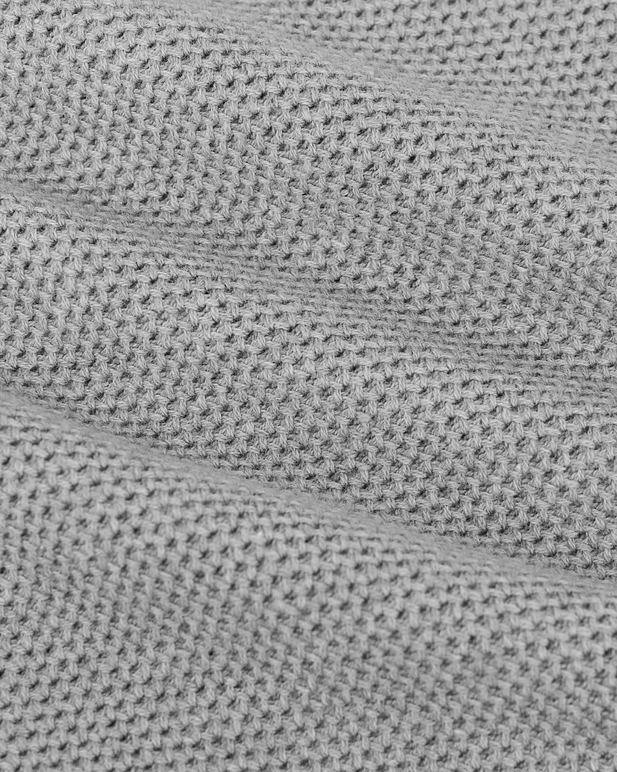 Heather Gray Pique Crew Sweater Product Image