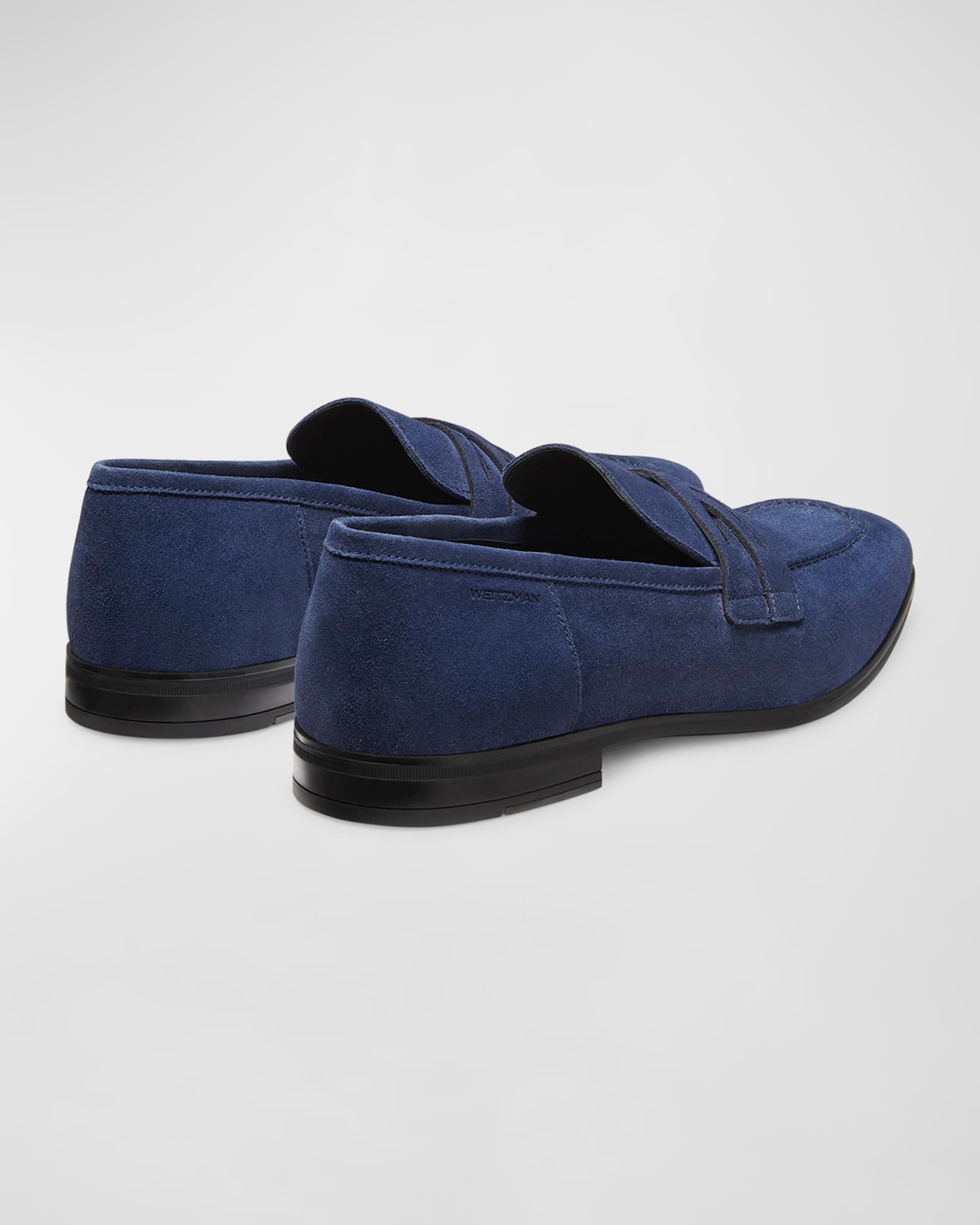 Men's Simon Suede Crisscross Penny Loafers Product Image