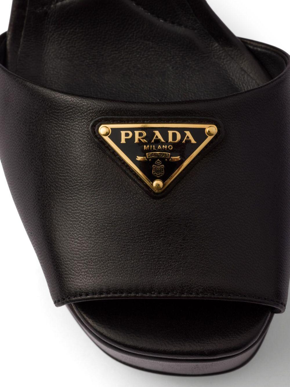 115mm leather platform sandals Product Image
