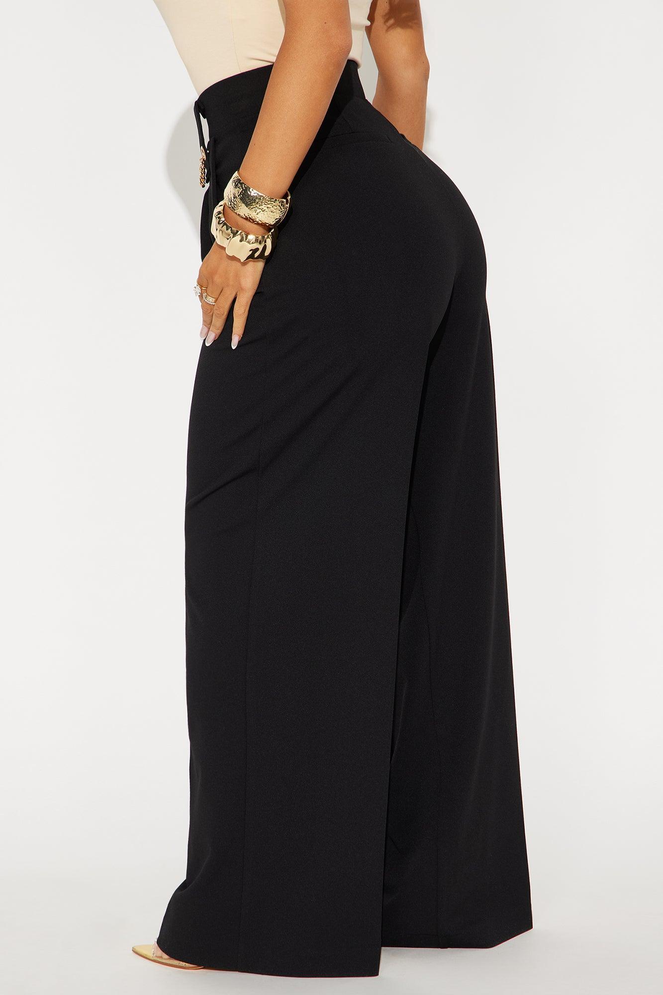 Office Mood Wide Leg Trouser - Black Product Image