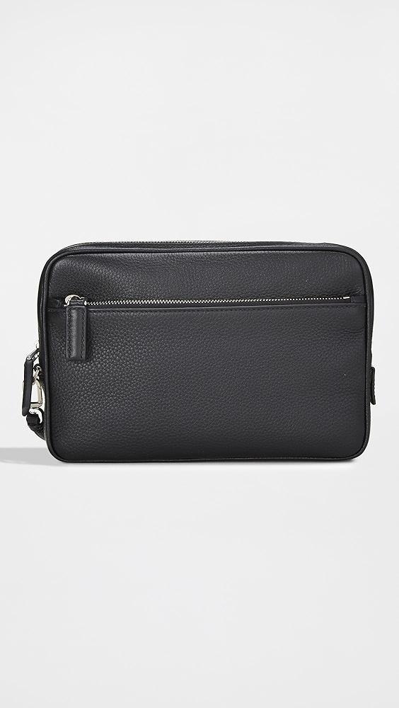 What Goes Around Comes Around Prada Black Vitellodaino Clutch | Shopbop Product Image