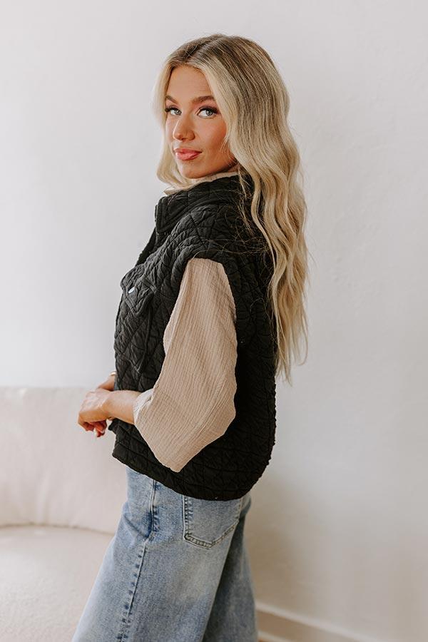 Cedar Creek Quilted Vest in Black Product Image