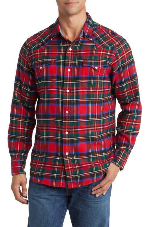 Polo Ralph Lauren Plaid Twill Western Shirt (Red Multi) Men's Long Sleeve Button Up Product Image