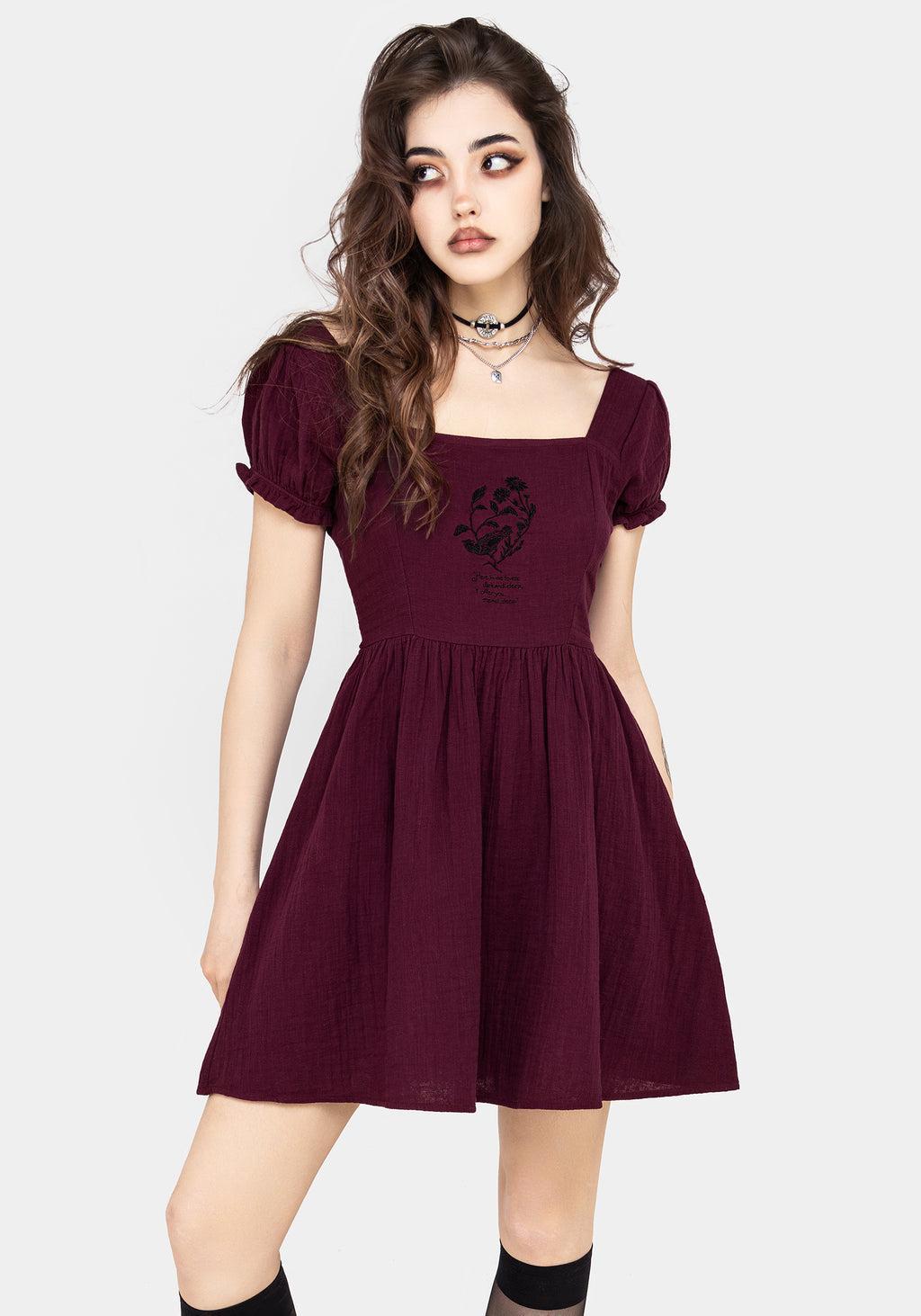 Frances Embroidered Cotton Mini Dress Product Image