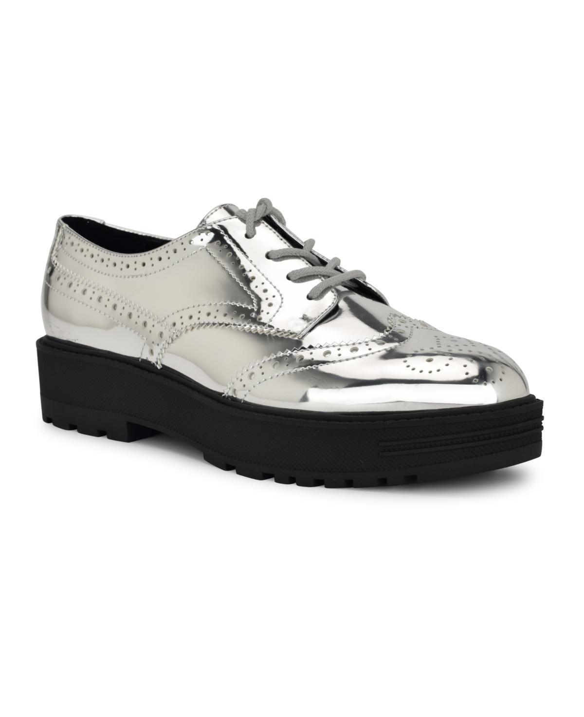 Nine West Resttin Women's Platform Oxfords, Size: 8.5, Black Patent Product Image