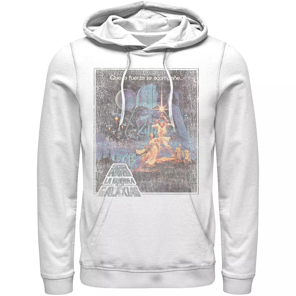 Men's Star Wars Faded VHS Cover Hoodie, Size: Small, Athletic Grey Product Image