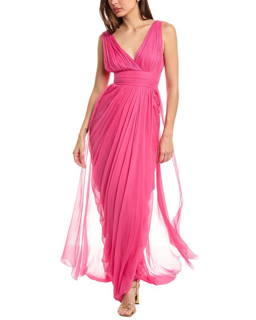 ALBERTA FERRETTI Woman Maxi Dress Fuchsia Size 8 Silk In Pink Product Image
