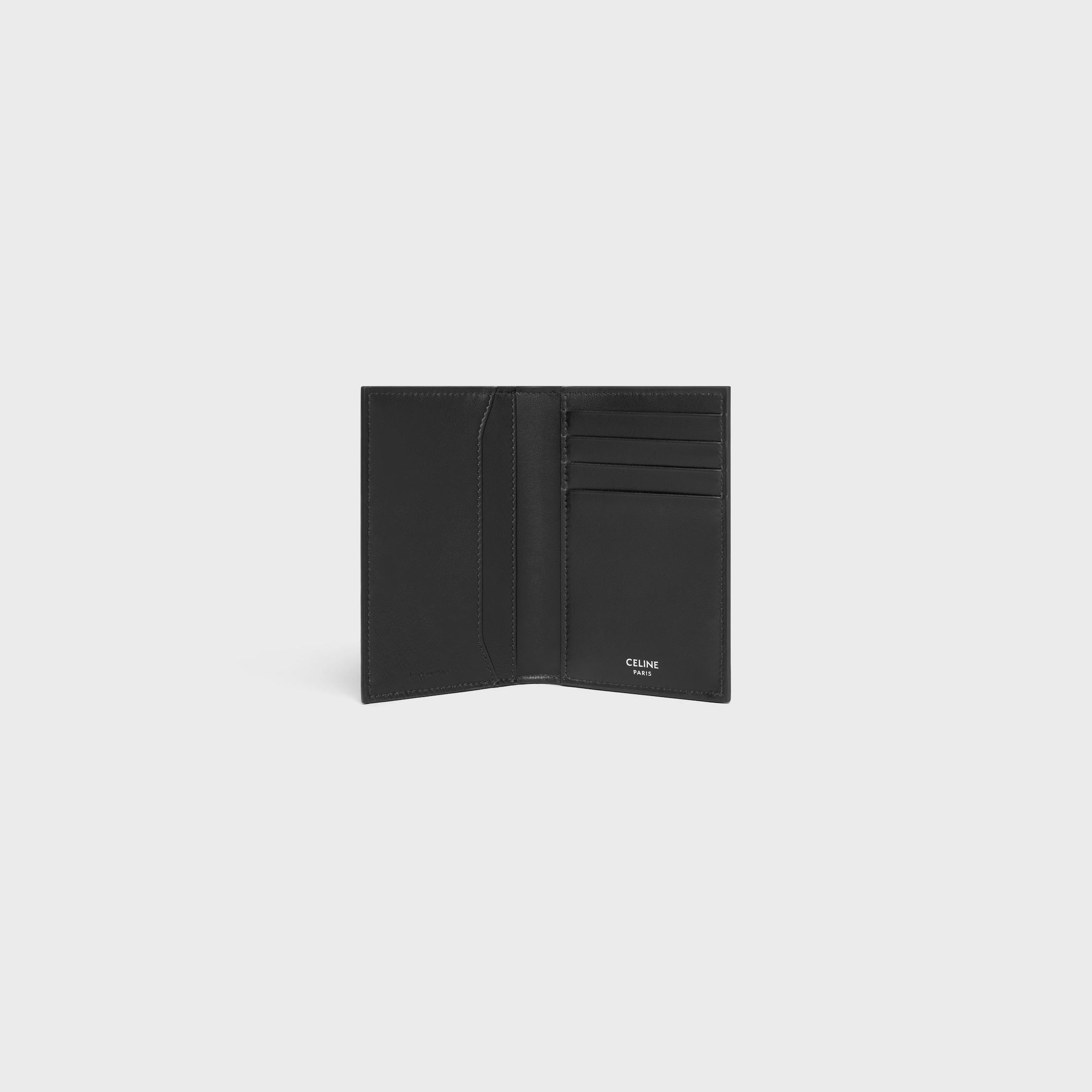 VERTICAL CARD HOLDER IN TRIOMPHE CANVAS AND CALFSKIN Product Image