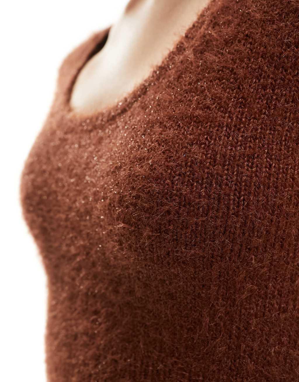 ASOS DESIGN crop sweater with scoop neck Product Image