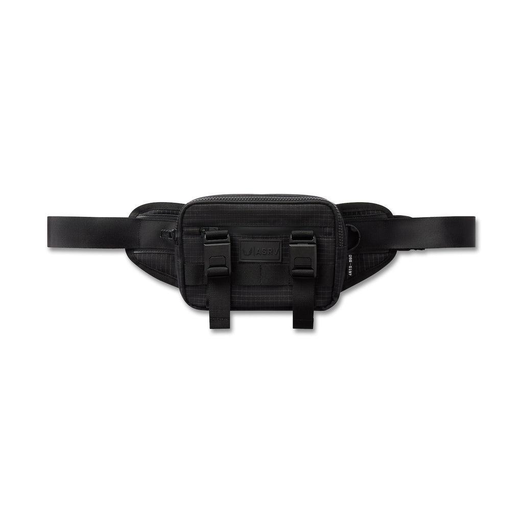 0197. Small Crossbody Bag - Black "Grid" Product Image