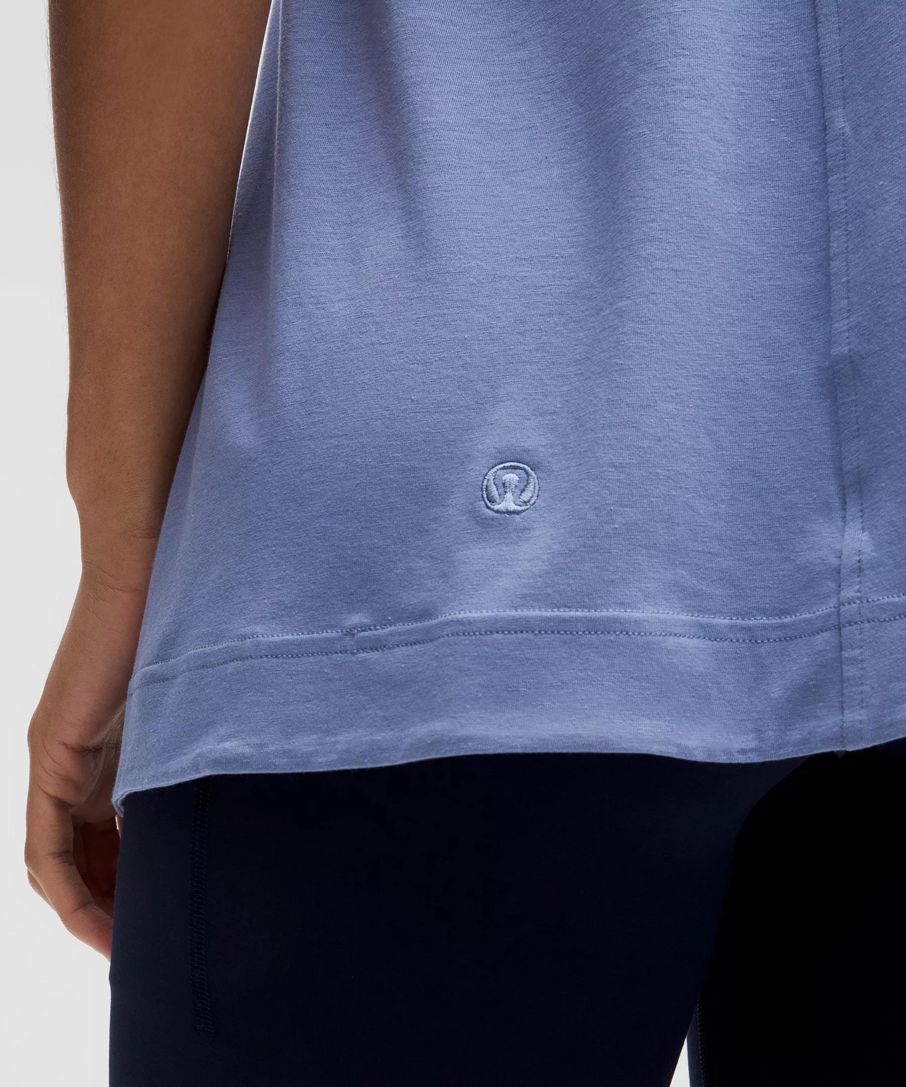 Long Cotton Crewneck Tank Top Product Image