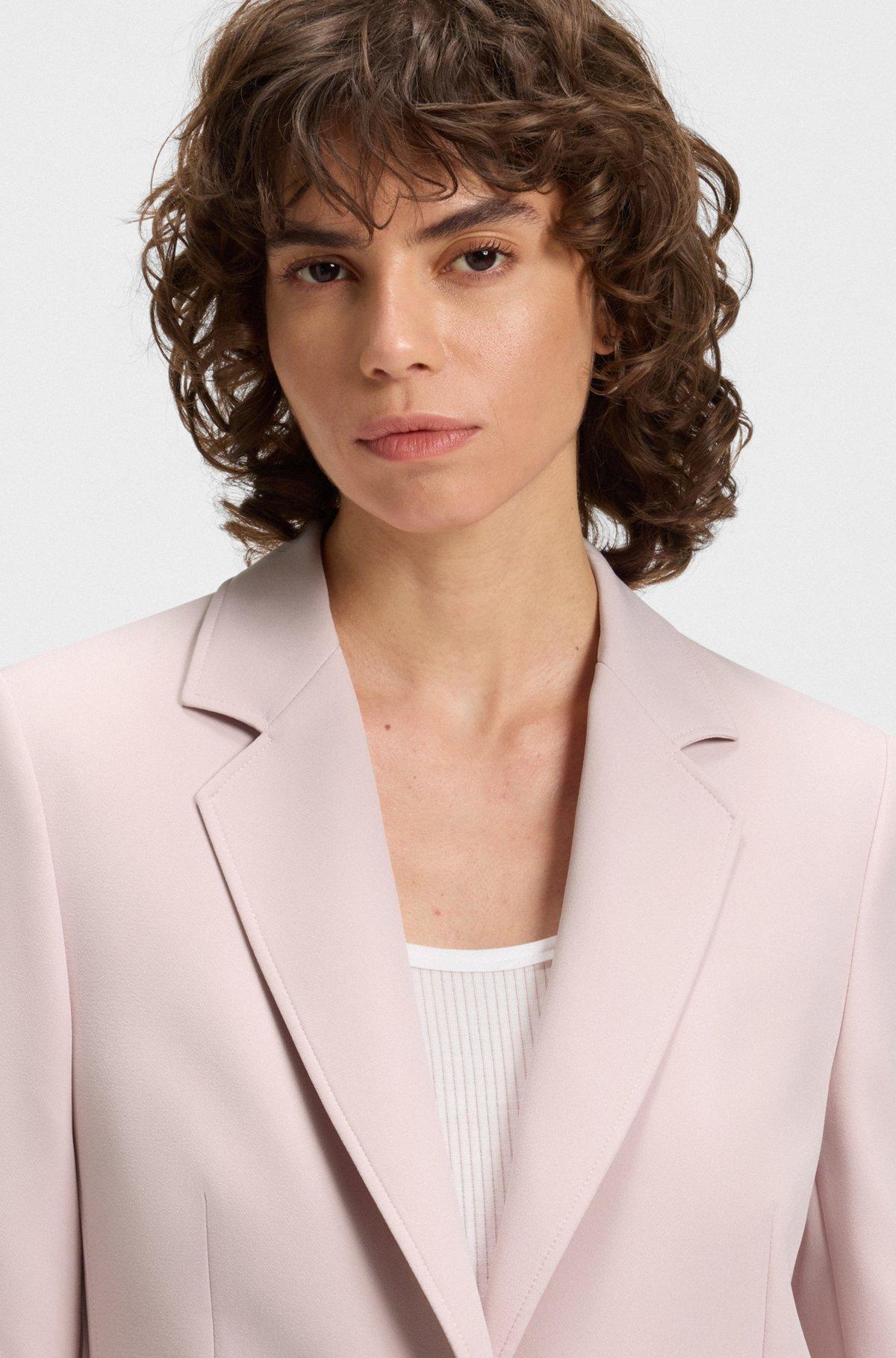BOSS - Fitted blazer in stretch fabric - Light Purple Product Image