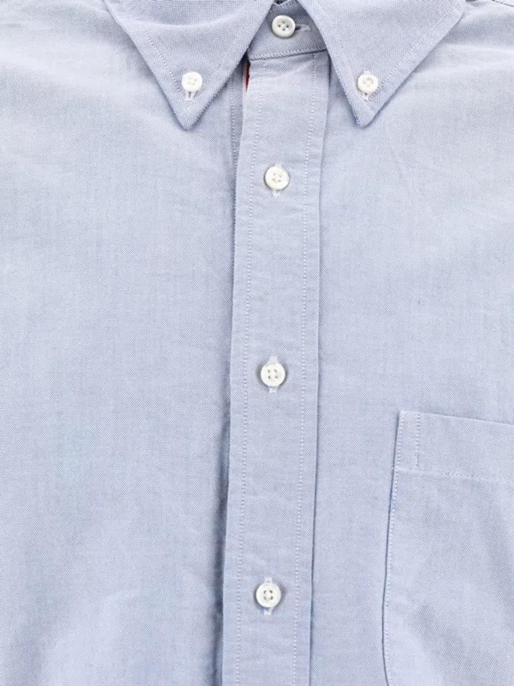 THOM BROWNE Classic Fit Cotton Button-down Shirt In Light Blue Product Image