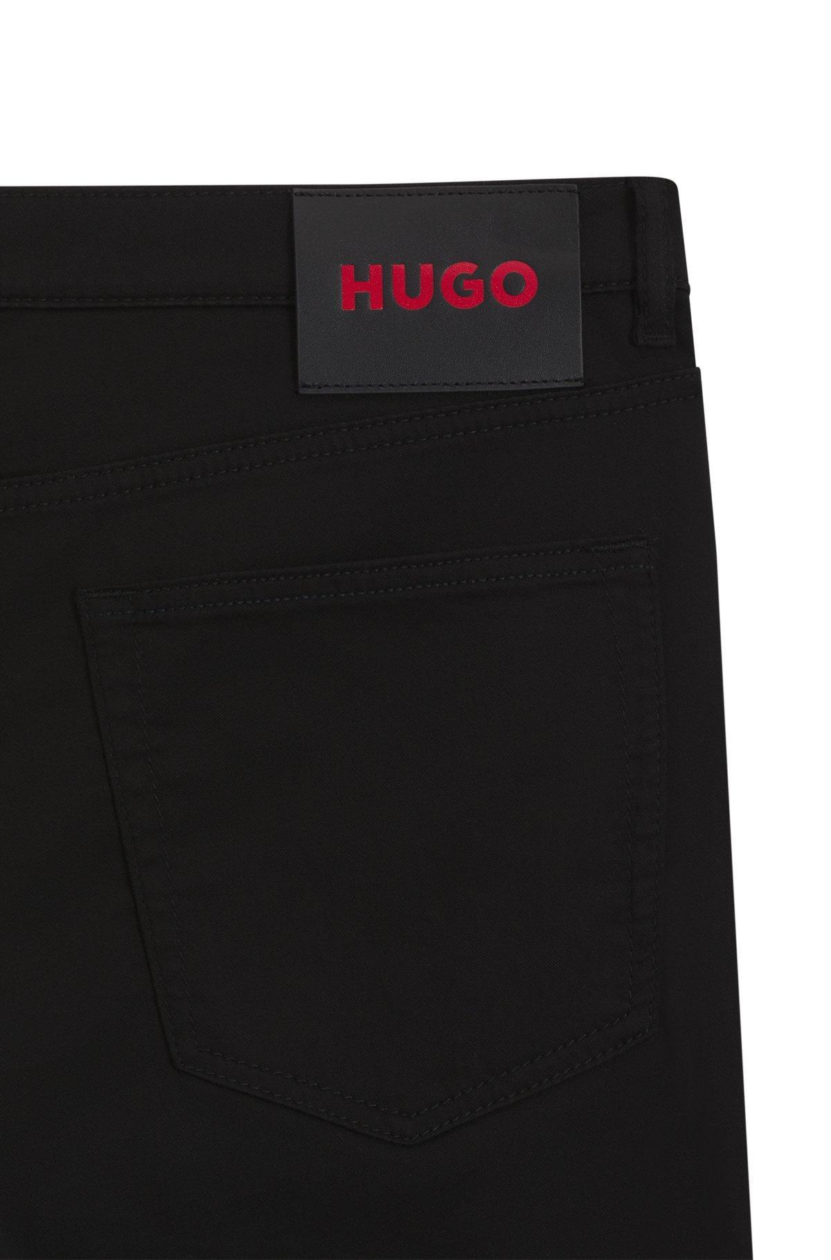 Extra-slim-fit jeans in black satin-touch denim Product Image