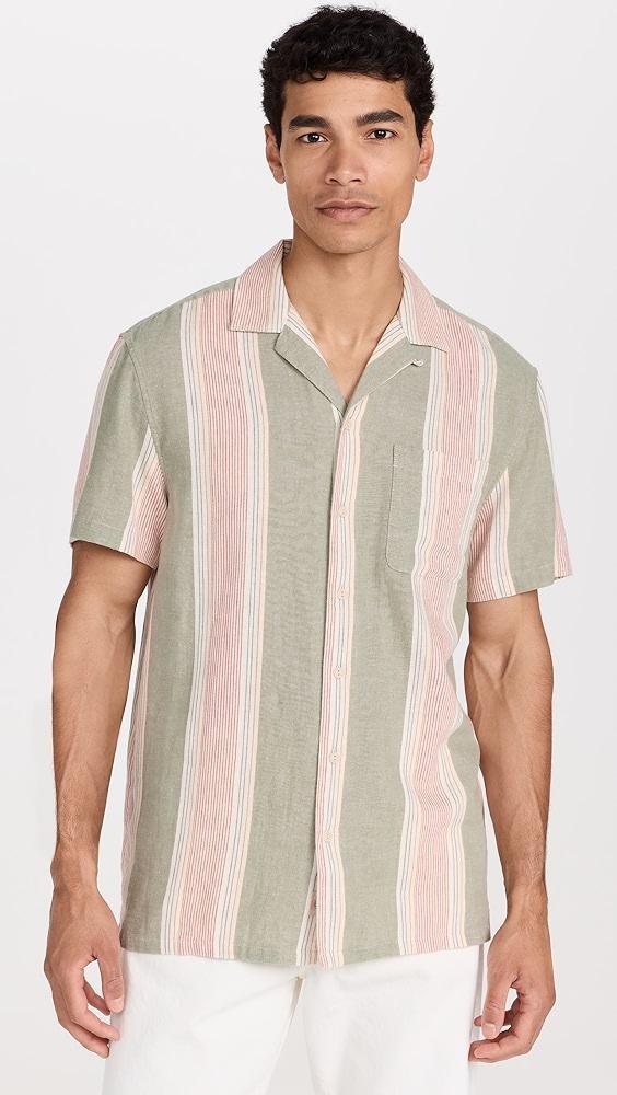 Faherty Short Sleeve Hemp Blend Camp Shirt | Shopbop Product Image