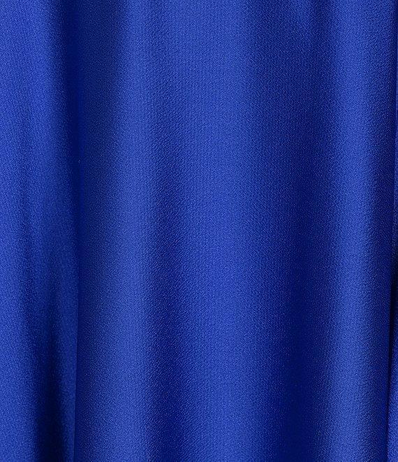 B. Darlin Satin Stone Detail Spaghetti Strap Off-Shoulder Bubble Skirt Dress Product Image