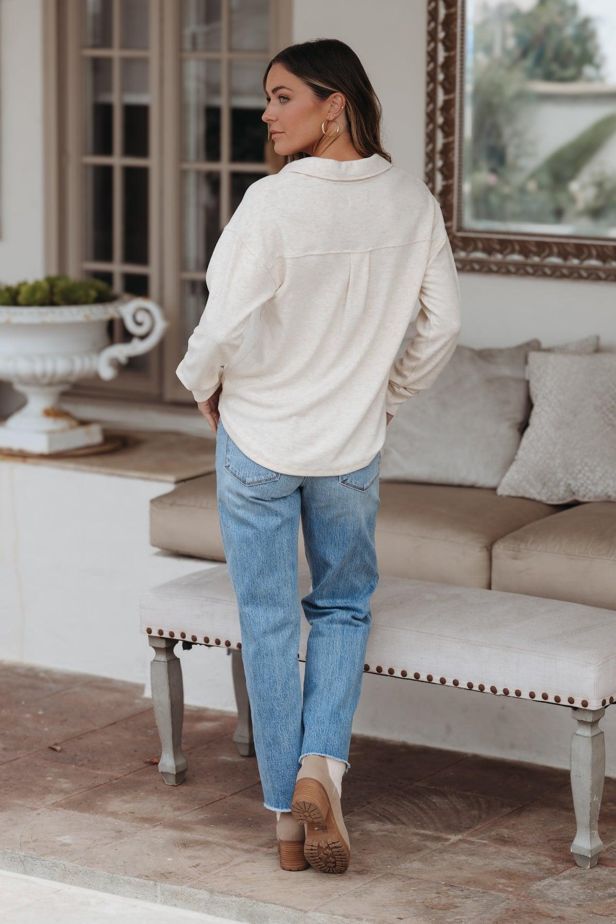 Thread And Supply Pink Oatmeal Taylor Top - FINAL SALE Product Image