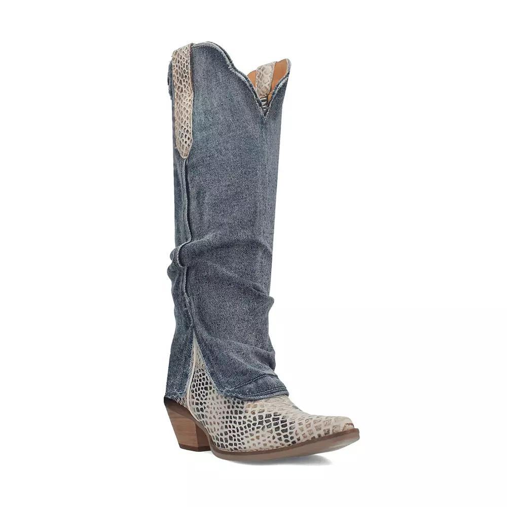 Dingo Shabby Women's Leather Boots, Size: 6, Blue Product Image