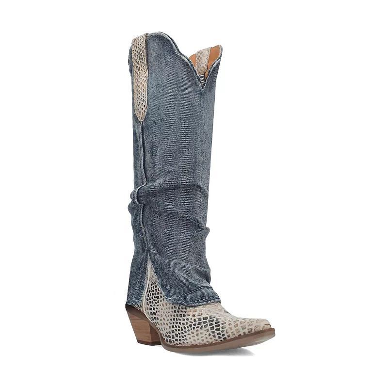 Dingo Shabby Women's Leather Boots, Size: 6, Blue Product Image