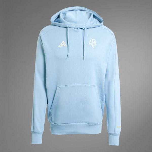 adidas Argentina Anniversary DNA Hoodie Ambient Sky 2XL Mens Product Image