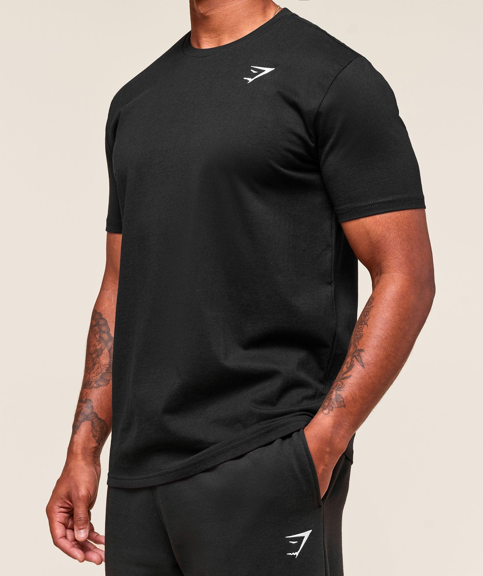 Gymshark Crest T-Shirt - Black Male Product Image