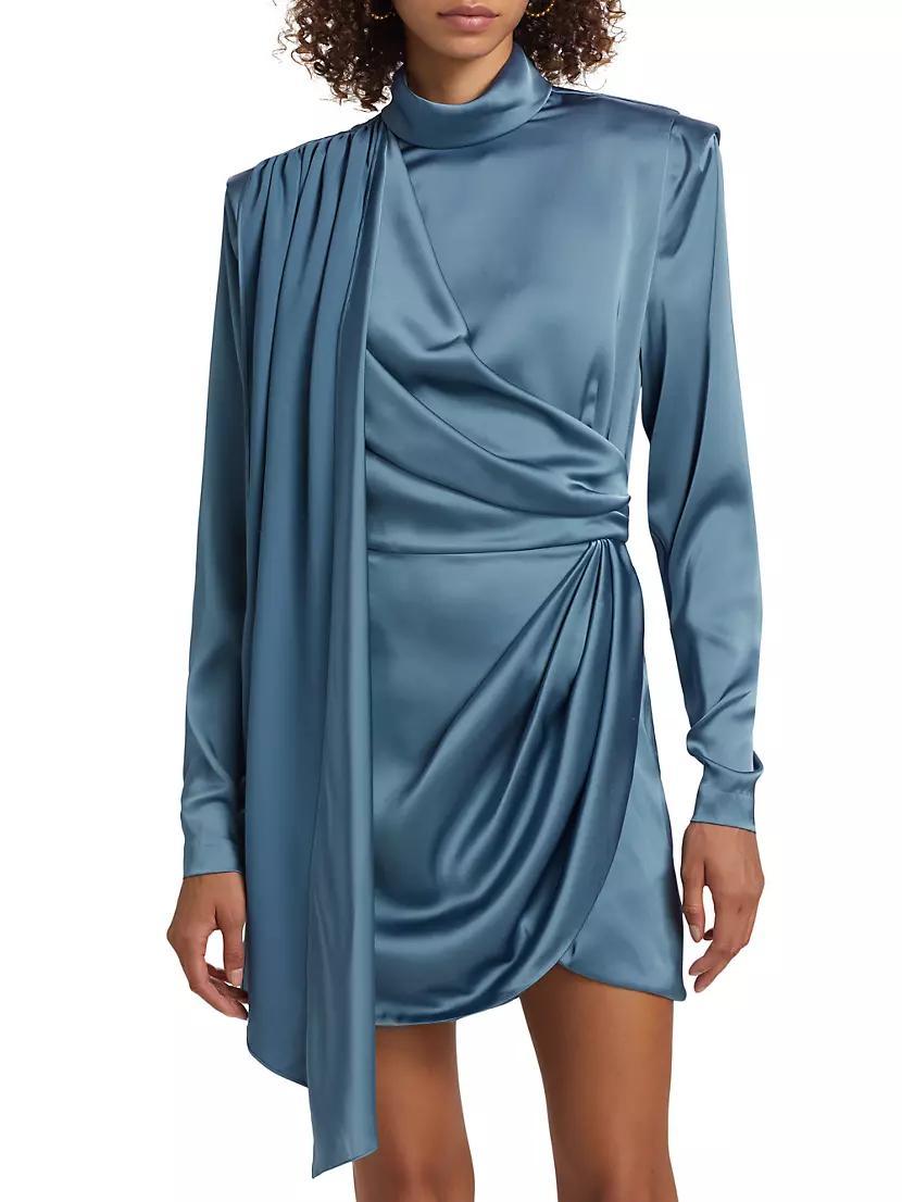Bianca Satin Ruched Minidress Product Image