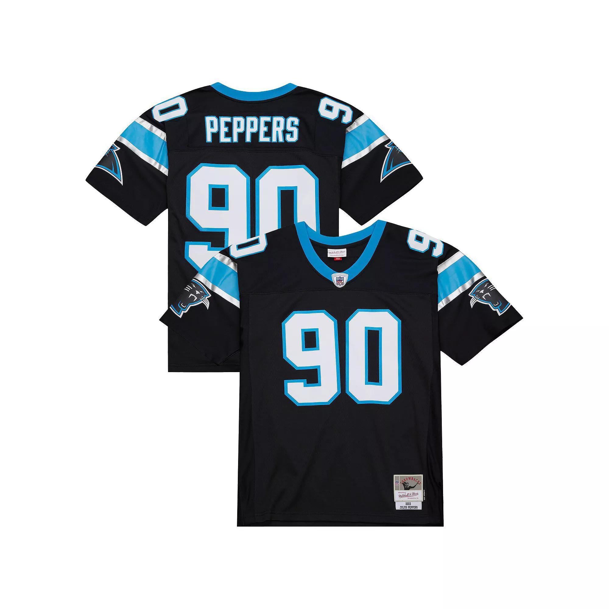 Men's Mitchell & Ness Julius Peppers Black Carolina Panthers Big & Tall 2003 Alternate Legacy Retired Player Jersey, Size: 2XB Product Image