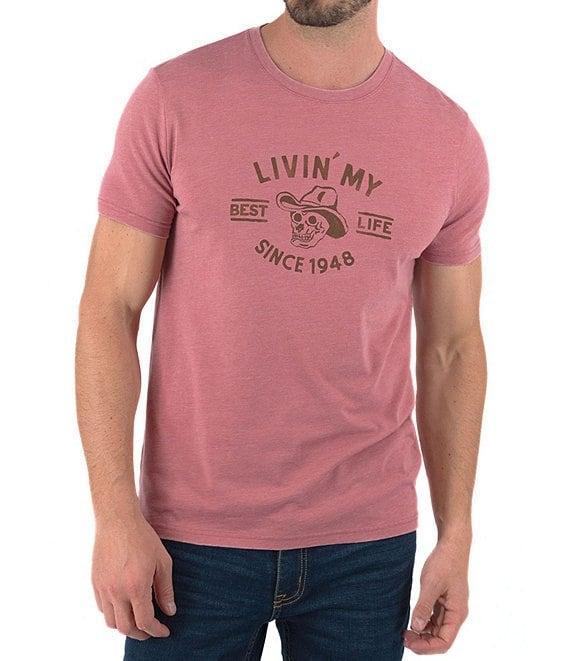 Devil-Dog Dungarees Relaxed Livin My Best Life Short Sleeve Graphic T-Shirt Product Image