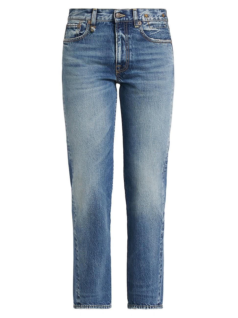Womens Romeo Mid-Rise Straight-Leg Jeans Product Image