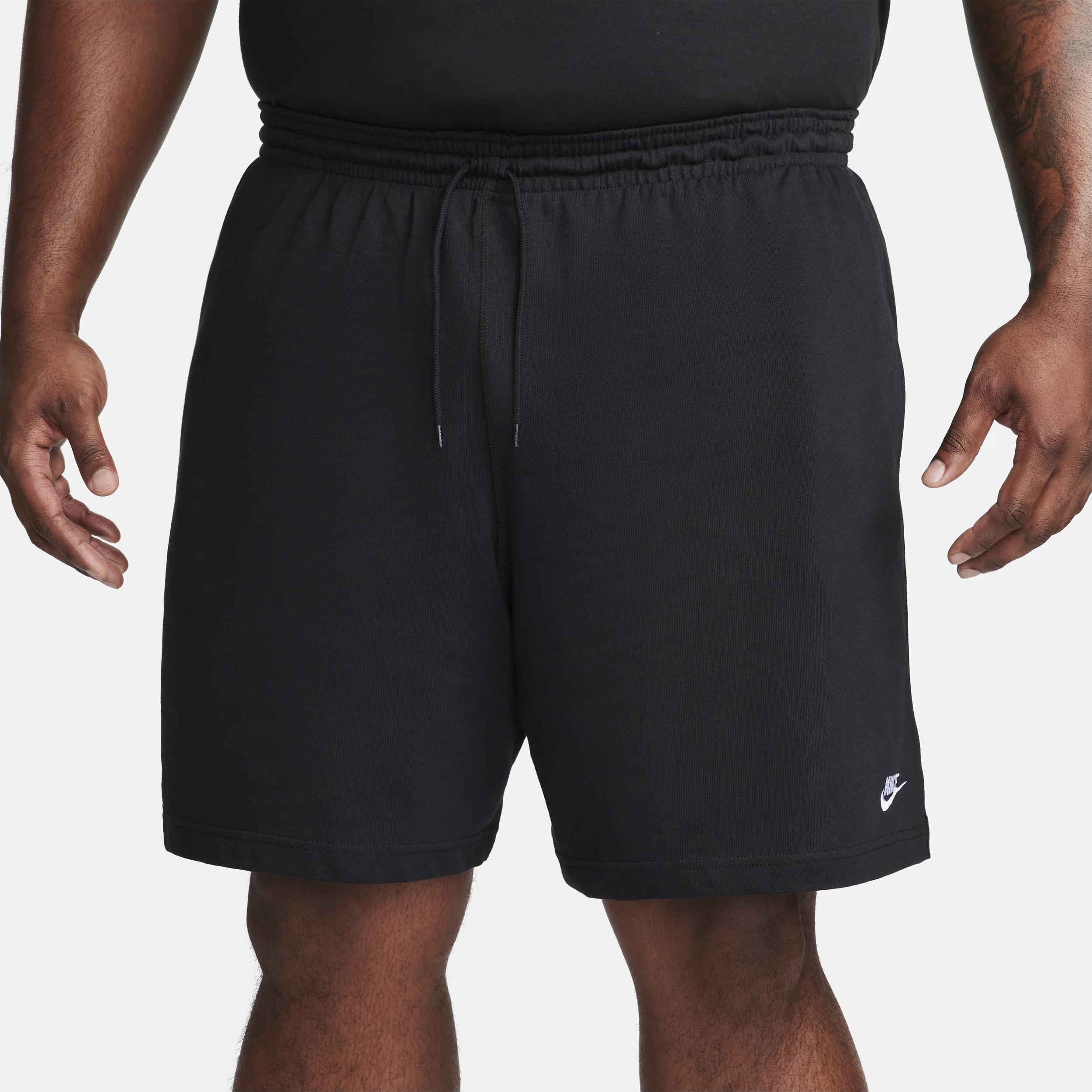 Big & Tall Nike Club Knit Shorts, Men's, Size: 3XL Tall, Black White Product Image