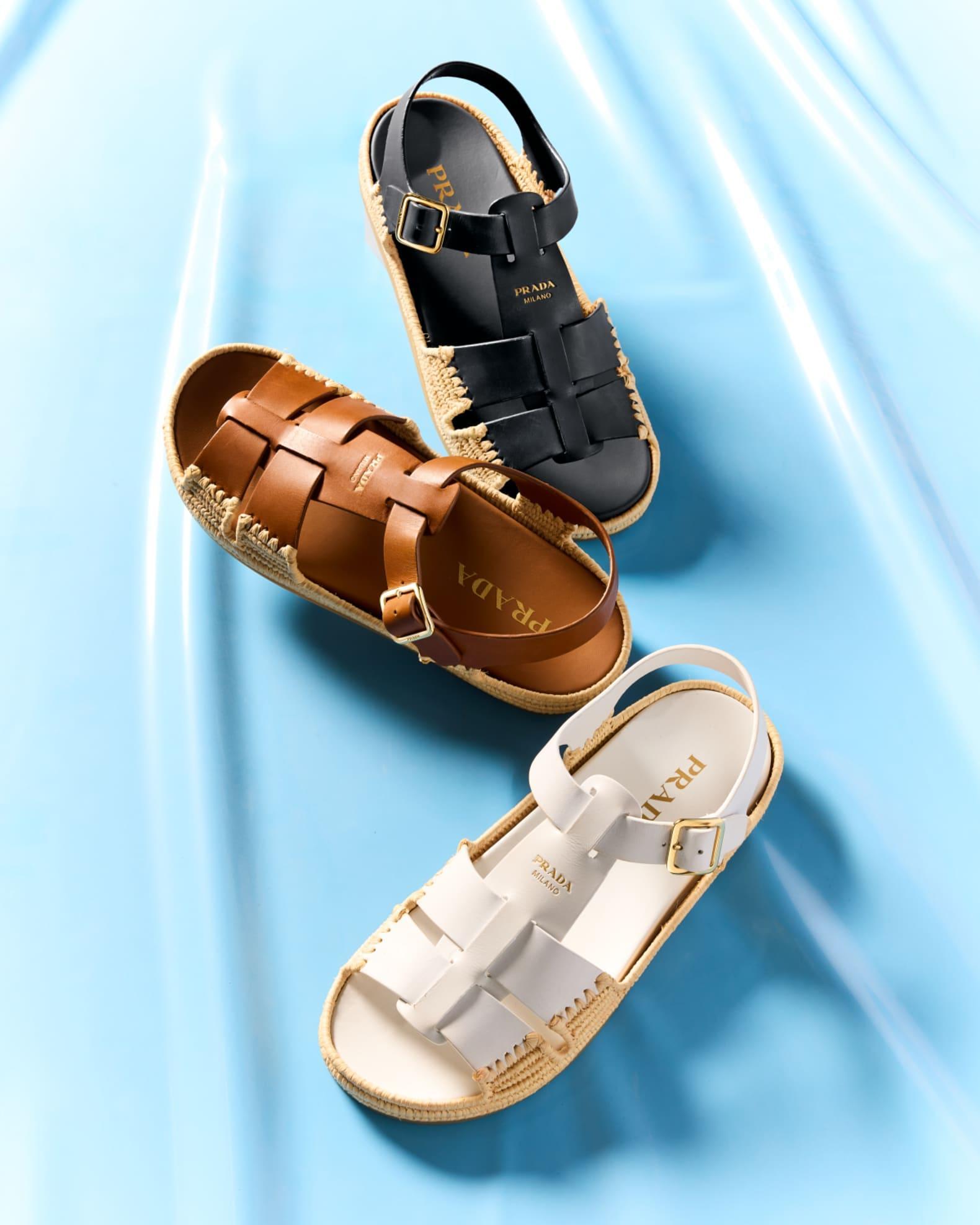 Leather Fisherman Espadrille Sandals Product Image