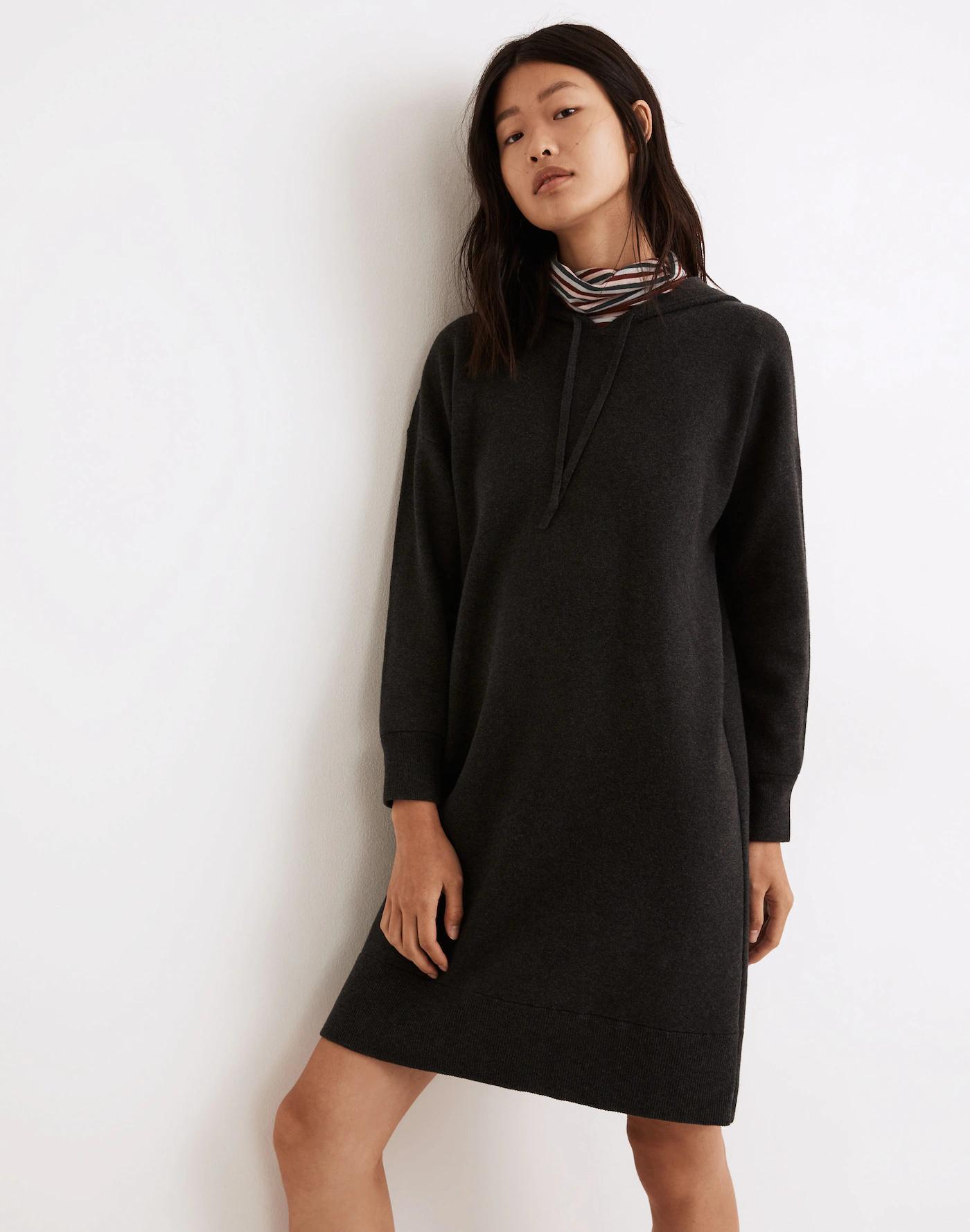 Hoodie Sweater Dress Product Image
