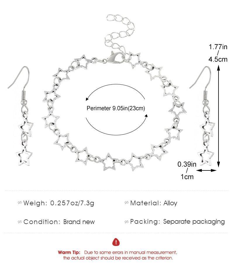 Star Alloy Dangle Earring / Necklace / Set Product Image