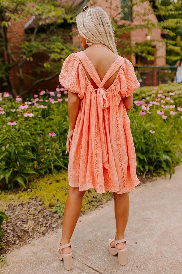 California Casa Shift Dress In Peach Product Image
