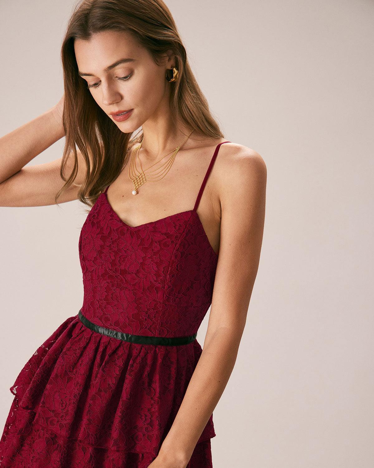 Sweetheart Neck Lace Maxi Dress Product Image
