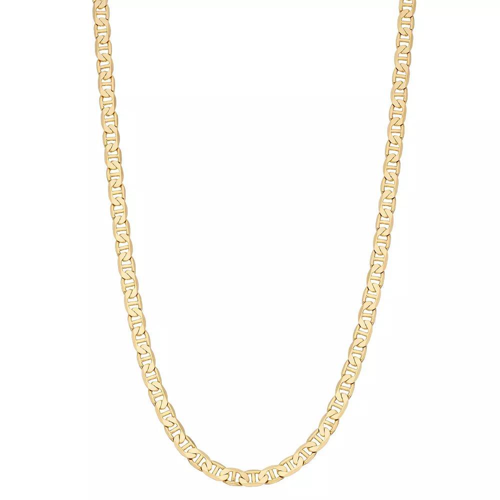 Mens 14k Gold Plated Mariner Chain Necklace Gold Tone Product Image