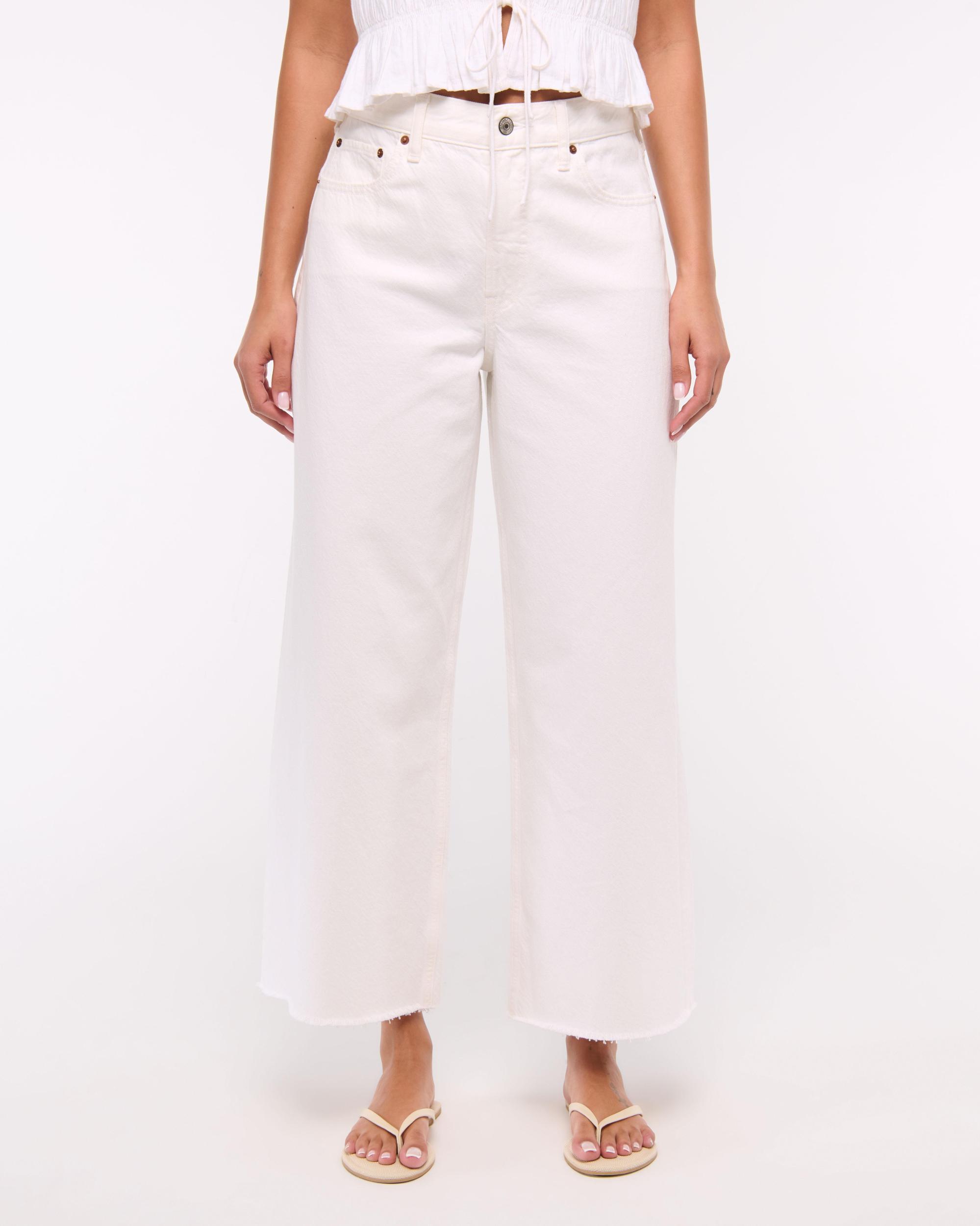 High Rise Cropped Wide Leg Jean Product Image